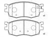 Bremsbelagsatz, Scheibenbremse Brake Pad Set:58101-1GA00